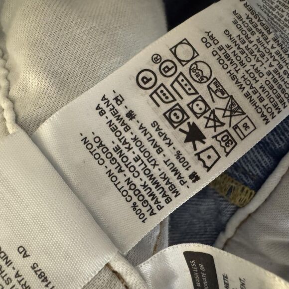 Levi's Overalls Mens Large Blue Denim Bib Shortalls Carpenter Utility Work - Picture 15 of 16